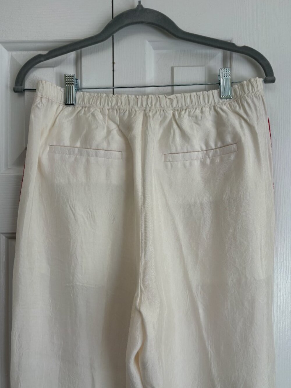 NWT J.Crew Stratus Pants Side-Stripe Ivory Pull-On Pant Size 4 - Picture 6 of 14